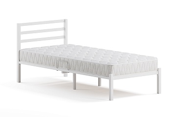Кровать металлическая СТАЛЬ белая